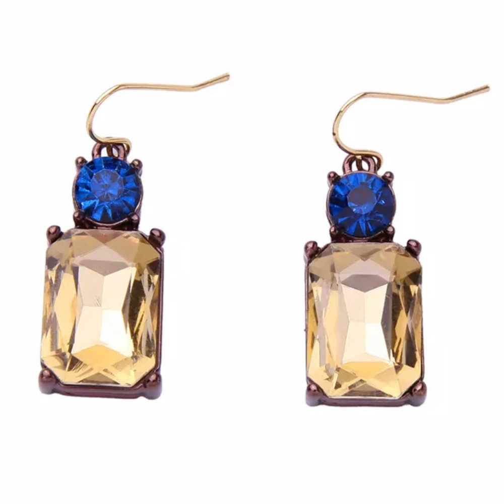 Royal blue crystal earrings